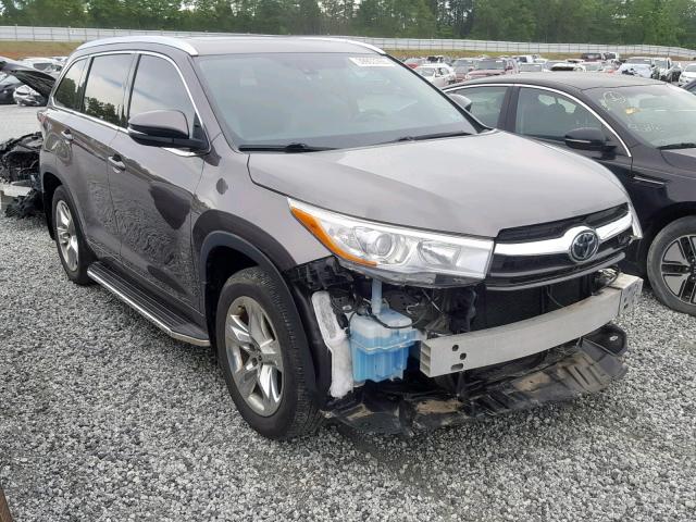 5TDDKRFH3GS251163 - 2016 TOYOTA HIGHLANDER CHARCOAL photo 1