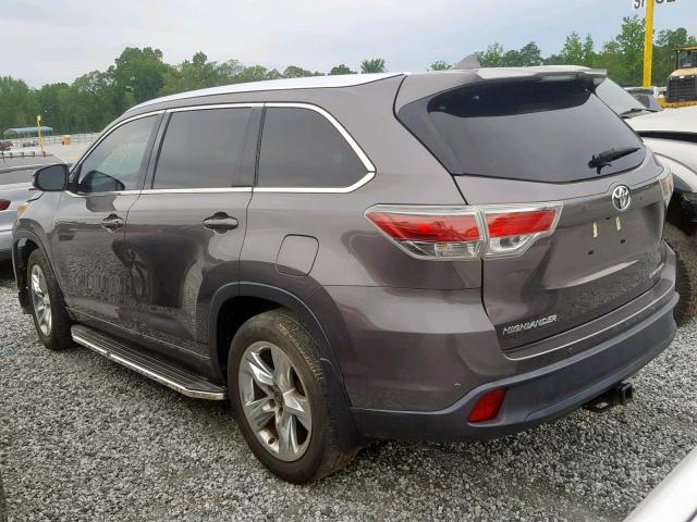 5TDDKRFH3GS251163 - 2016 TOYOTA HIGHLANDER CHARCOAL photo 3