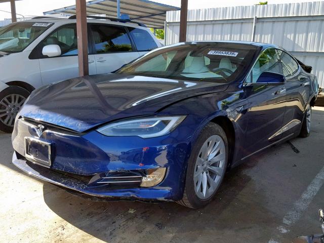 5YJSA1E21KF306439 - 2019 TESLA MODEL S BLUE photo 2