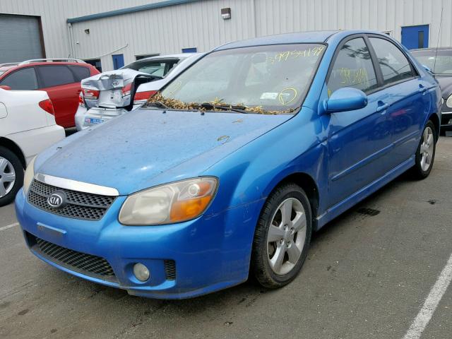 KNAFE121975006476 - 2007 KIA SPECTRA EX BLUE photo 2