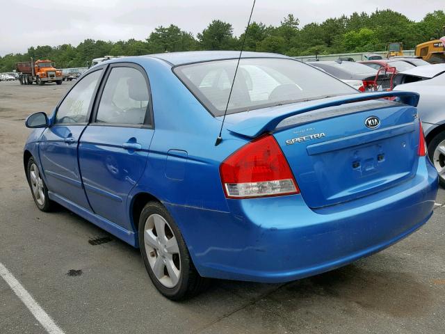 KNAFE121975006476 - 2007 KIA SPECTRA EX BLUE photo 3