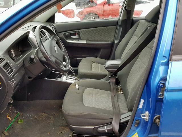 KNAFE121975006476 - 2007 KIA SPECTRA EX BLUE photo 5