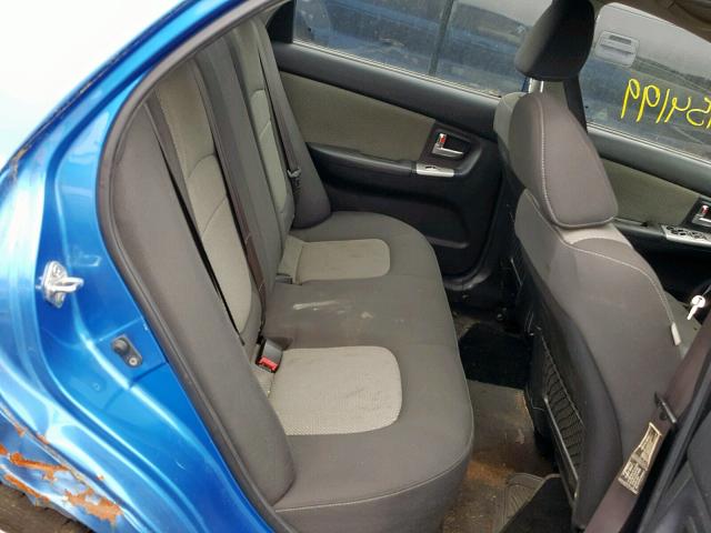 KNAFE121975006476 - 2007 KIA SPECTRA EX BLUE photo 6