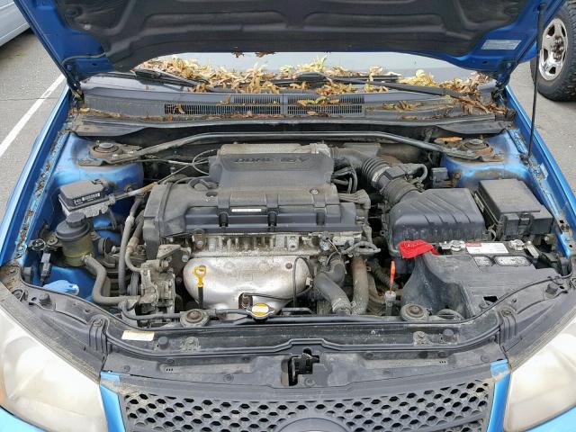 KNAFE121975006476 - 2007 KIA SPECTRA EX BLUE photo 7