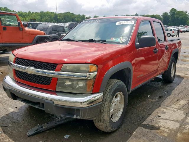 1GCDT136858132964 - 2005 CHEVROLET COLORADO RED photo 2