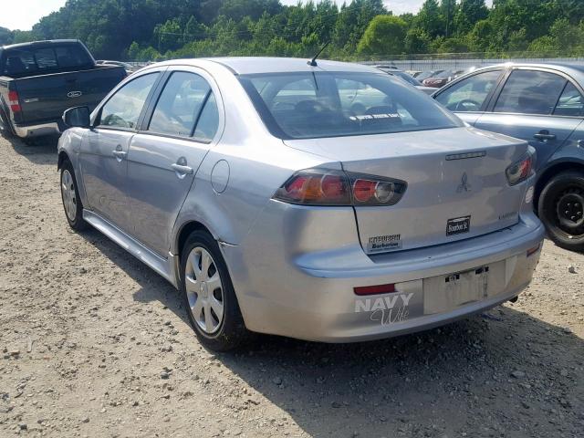 JA32U2FU5FU000644 - 2015 MITSUBISHI LANCER ES SILVER photo 3