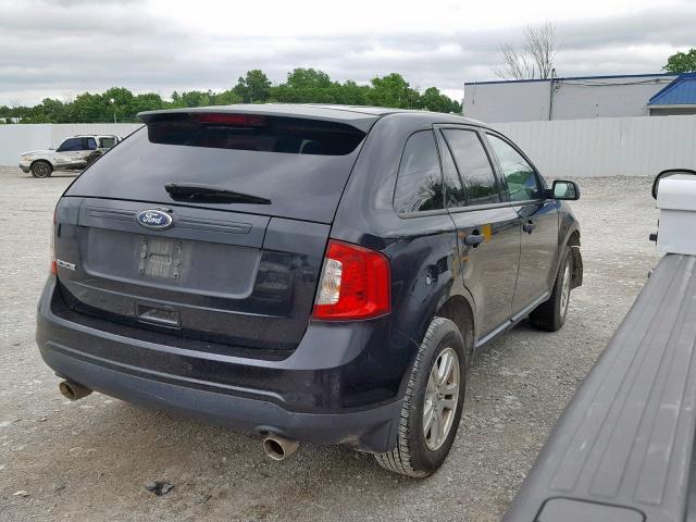 2FMDK3GC9BBB34421 - 2011 FORD EDGE SE BLACK photo 4