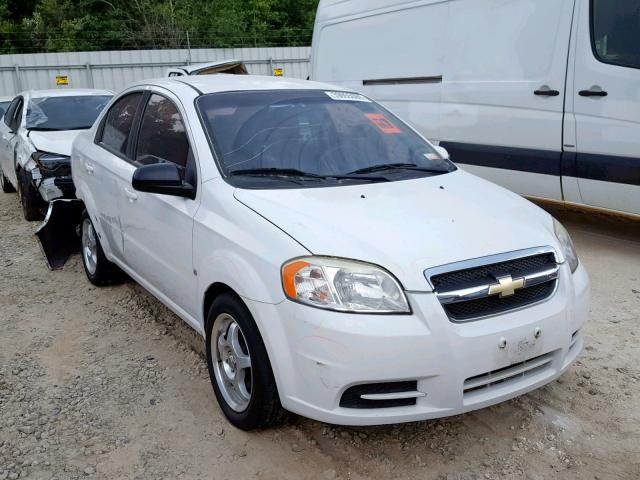 KL1TD56E69B372534 - 2009 CHEVROLET AVEO LS WHITE photo 1