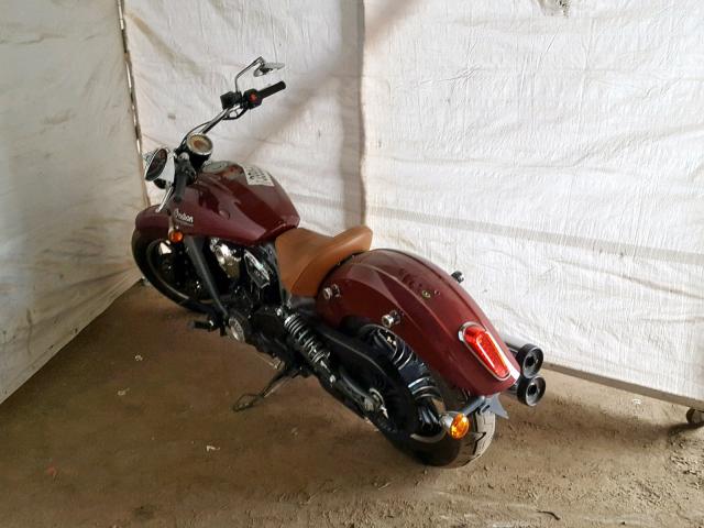 56KMSA008H3124412 - 2017 INDIAN MOTORCYCLE CO. SCOUT ABS BURGUNDY photo 3