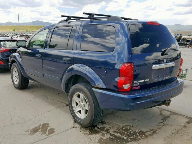 1D8HB48D65F553754 - 2005 DODGE DURANGO SL BLUE photo 3