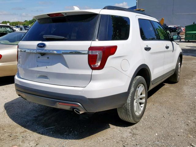 1FM5K7B86HGC29700 - 2017 FORD EXPLORER WHITE photo 4