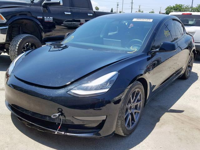 5YJ3E1EAXKF193316 - 2019 TESLA MODEL 3 BLACK photo 2