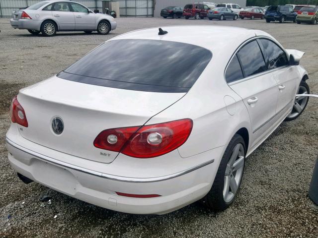 WVWHN7AN6BE705981 - 2011 VOLKSWAGEN CC LUXURY WHITE photo 4