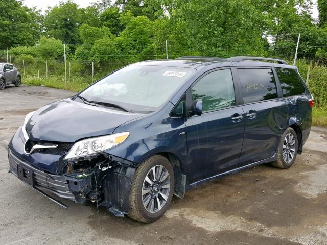 5TDDZ3DCXKS217679 - 2019 TOYOTA SIENNA LIM BLUE photo 2