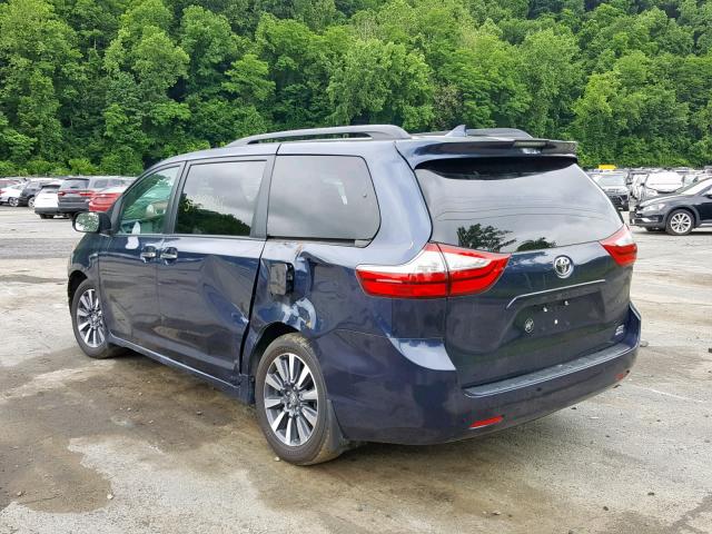 5TDDZ3DCXKS217679 - 2019 TOYOTA SIENNA LIM BLUE photo 3