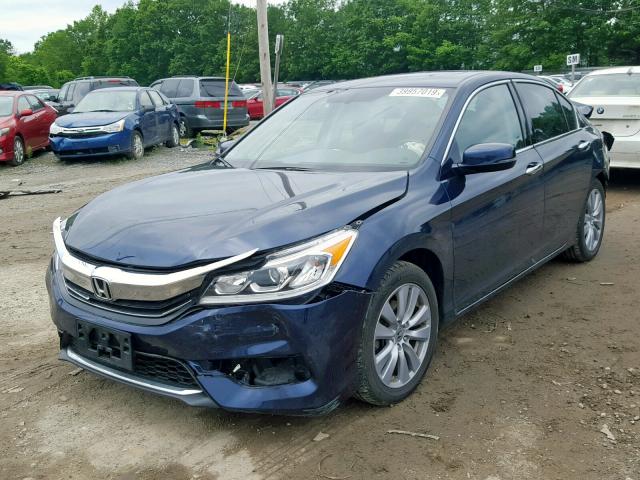 1HGCR3F86HA024151 - 2017 HONDA ACCORD EXL BLUE photo 2