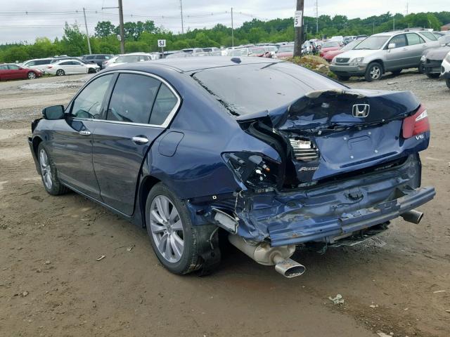 1HGCR3F86HA024151 - 2017 HONDA ACCORD EXL BLUE photo 3