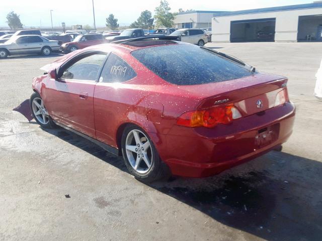 JH4DC54882C020678 - 2002 ACURA RSX RED photo 3