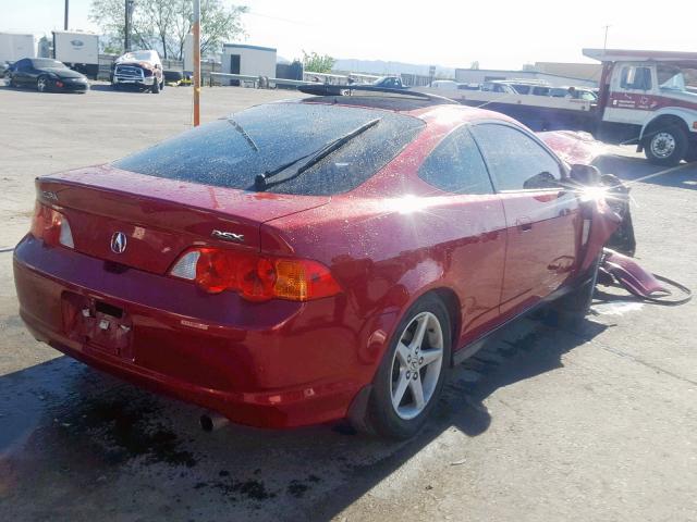 JH4DC54882C020678 - 2002 ACURA RSX RED photo 4