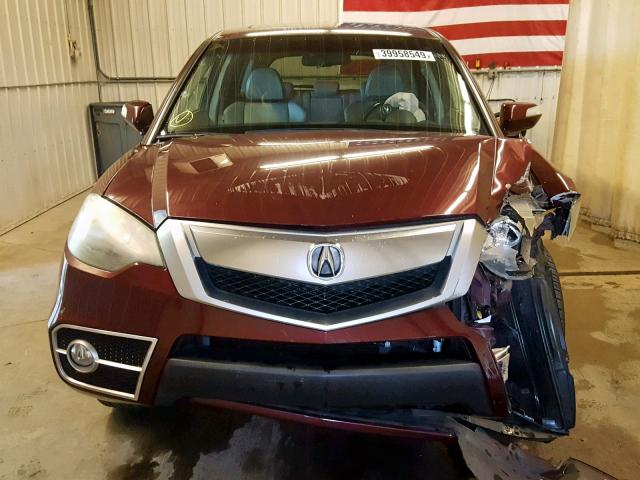 5J8TB2H59BA004971 - 2011 ACURA RDX TECHNO MAROON photo 10