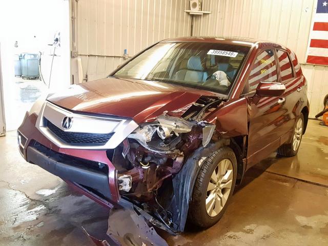 5J8TB2H59BA004971 - 2011 ACURA RDX TECHNO MAROON photo 2