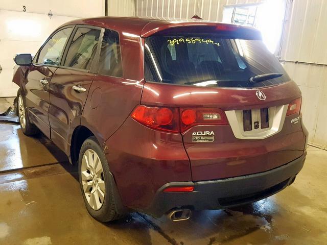 5J8TB2H59BA004971 - 2011 ACURA RDX TECHNO MAROON photo 3