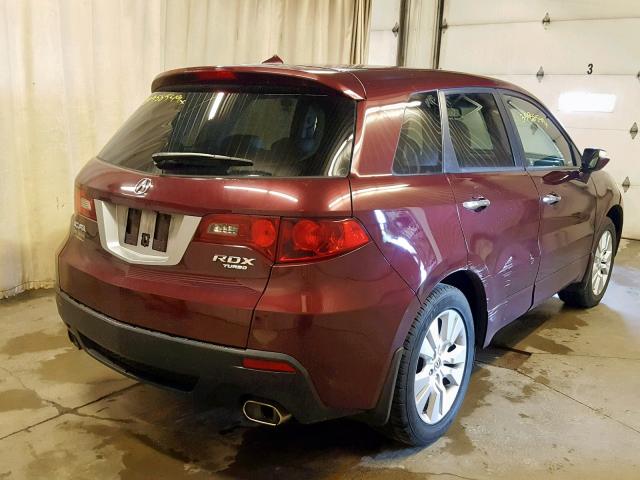 5J8TB2H59BA004971 - 2011 ACURA RDX TECHNO MAROON photo 4