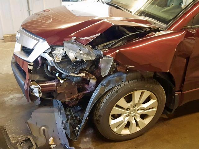 5J8TB2H59BA004971 - 2011 ACURA RDX TECHNO MAROON photo 9