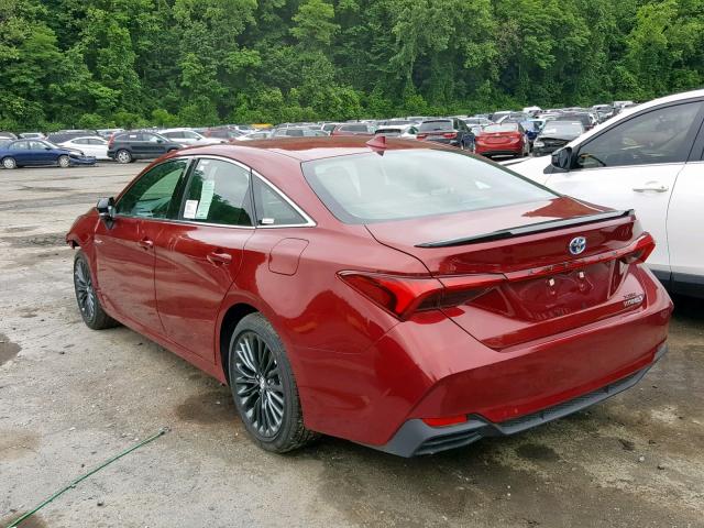 4T1B21FB7KU003003 - 2019 TOYOTA AVALON XLE BURGUNDY photo 3