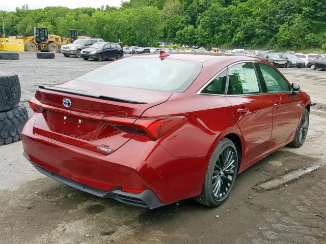 4T1B21FB7KU003003 - 2019 TOYOTA AVALON XLE BURGUNDY photo 4