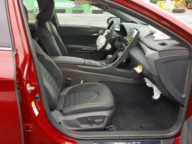 4T1B21FB7KU003003 - 2019 TOYOTA AVALON XLE BURGUNDY photo 5