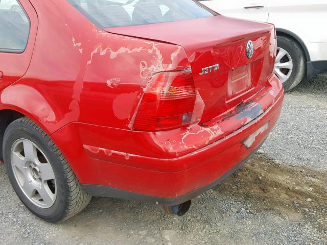 3VWSK69M72M189366 - 2002 VOLKSWAGEN JETTA GLS RED photo 9