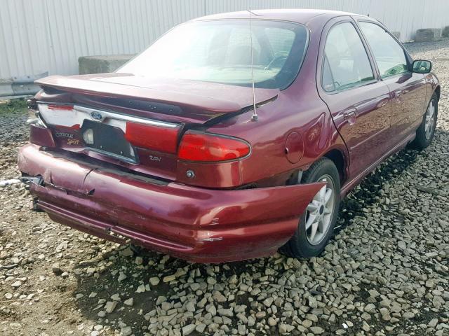 1FAFP66L7WK189968 - 1998 FORD CONTOUR LX RED photo 4