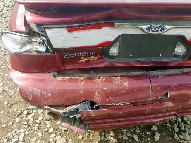 1FAFP66L7WK189968 - 1998 FORD CONTOUR LX RED photo 9