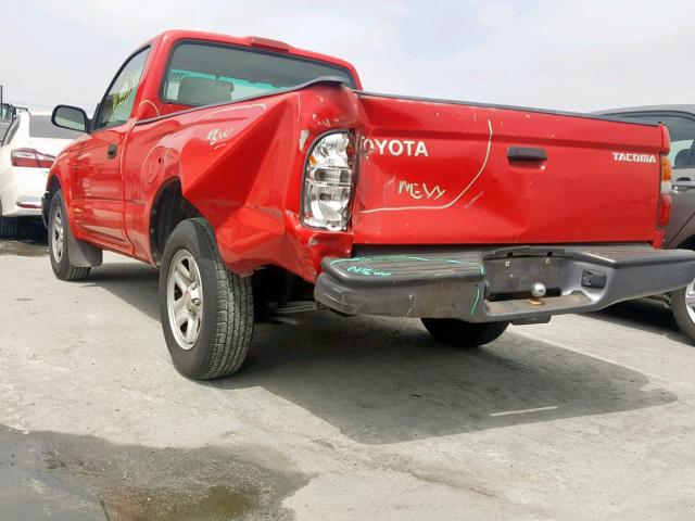 5TENL42NX4Z326892 - 2004 TOYOTA TACOMA RED photo 3