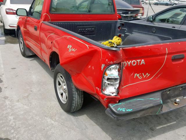 5TENL42NX4Z326892 - 2004 TOYOTA TACOMA RED photo 9