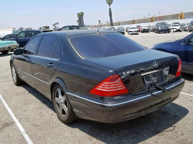 WDBNG70J55A458331 - 2005 MERCEDES-BENZ S 430 BLACK photo 3