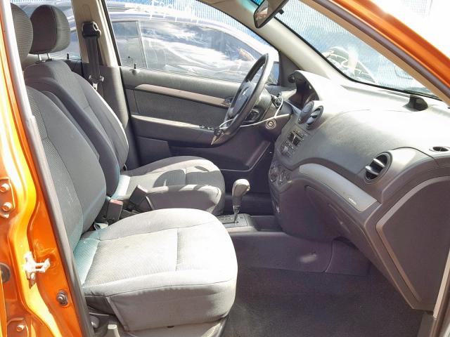 KL1TD56607B101569 - 2007 CHEVROLET AVEO BASE Қызғылт сары фото 5