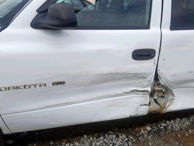 1B7GL2AX91S169050 - 2001 DODGE DAKOTA QUA WHITE photo 10