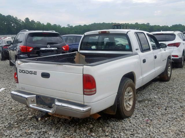 1B7GL2AX91S169050 - 2001 DODGE DAKOTA QUA WHITE photo 4