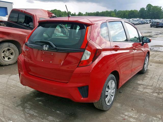 3HGGK5H51FM735955 - 2015 HONDA FIT LX RED photo 4