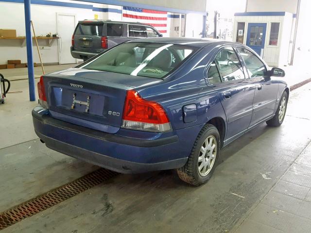 YV1RS61R312058878 - 2001 VOLVO S60 BLUE photo 4