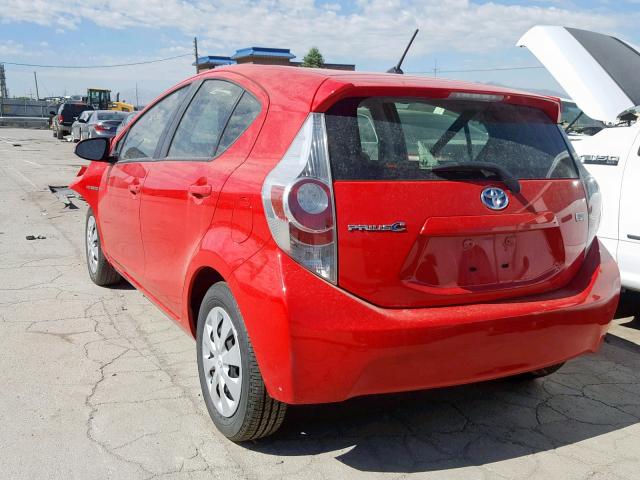 JTDKDTB34D1556074 - 2013 TOYOTA PRIUS C RED photo 3