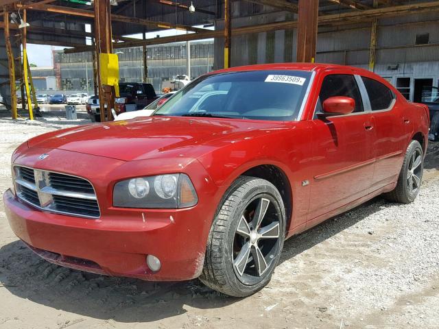 2B3CA3CV2AH285575 - 2010 DODGE CHARGER SX RED photo 2