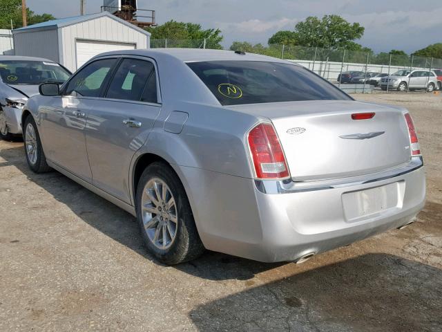 2C3CCACGXCH224805 - 2012 CHRYSLER 300 LIMITE SILVER photo 3