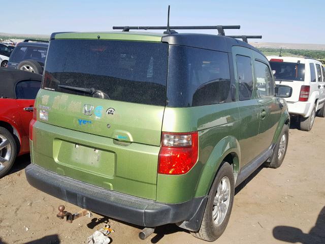 5J6YH28748L009958 - 2008 HONDA ELEMENT EX GREEN photo 4