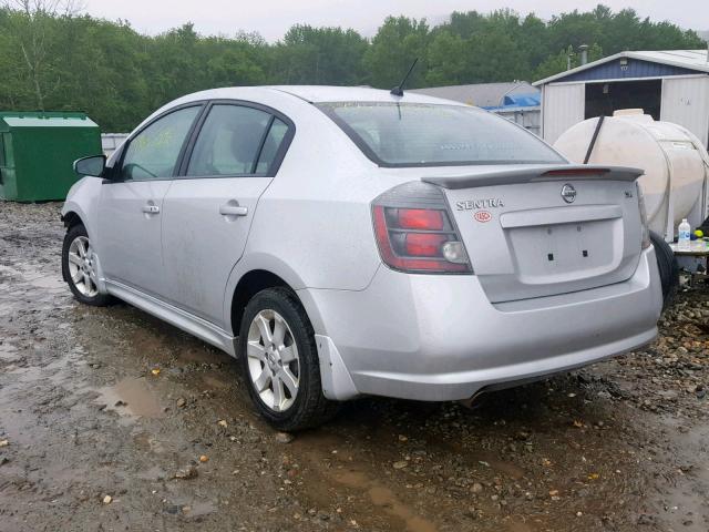 3N1AB6APXBL648449 - 2011 NISSAN SENTRA 2.0 SILVER photo 3