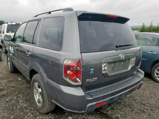 5FNYF18358B012759 - 2008 HONDA PILOT SE GRAY photo 3