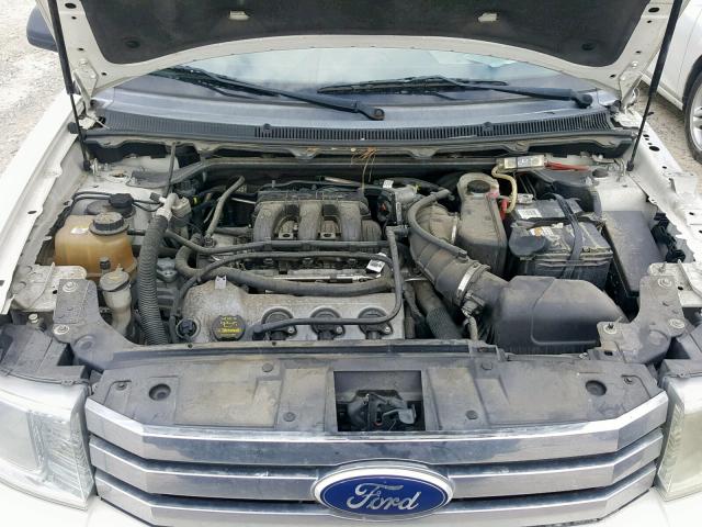 2FMGK5BC6BBD17887 - 2011 FORD FLEX SE WHITE photo 7