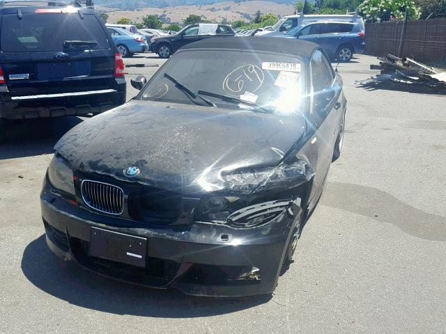 WBAUN93578VF55122 - 2008 BMW 135 I BLACK photo 2